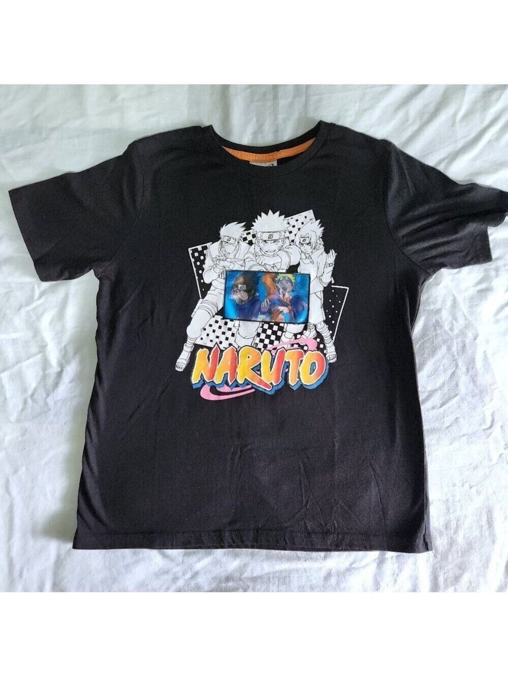 Anime Naruto T-Shirt Holograph Image Changing Youth XL 14-16 Rare